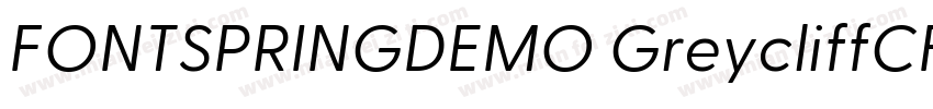 FONTSPRINGDEMO GreycliffCFBold字体转换